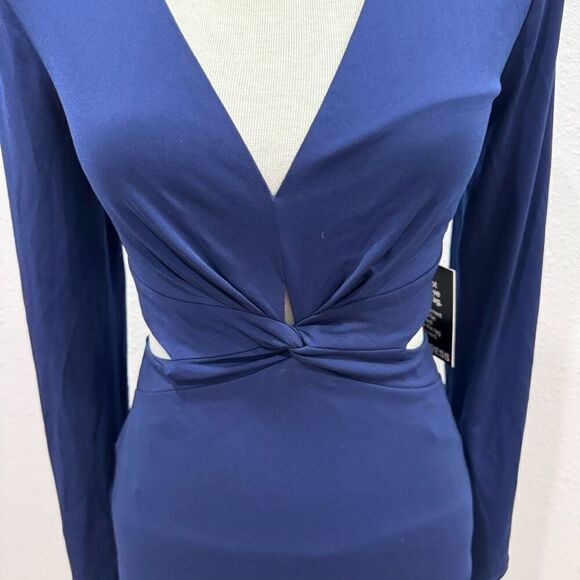 Express party  dress blue size small petite - Picture 2 of 9